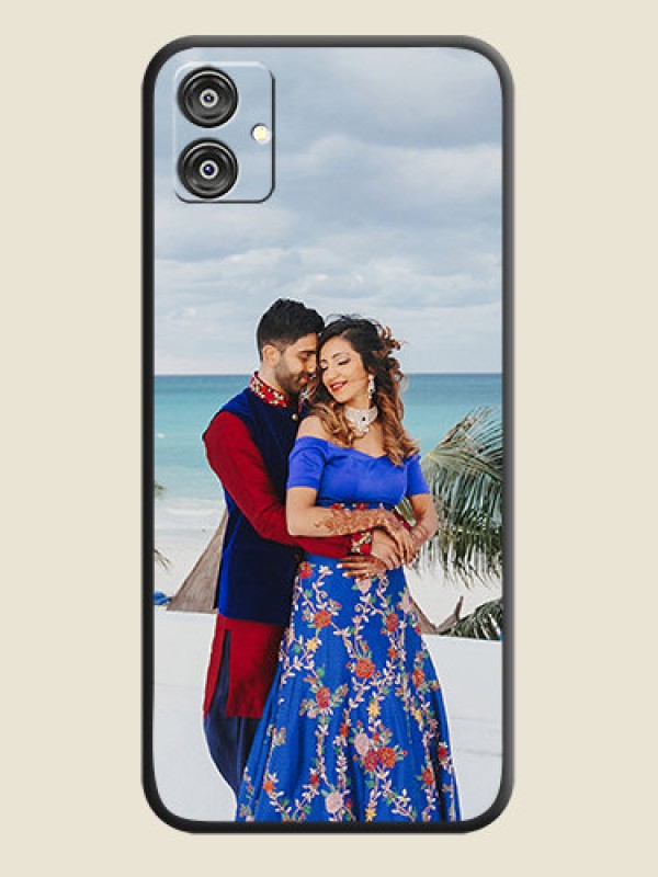 Custom Full Single Pic Upload On Space Black Personalized Soft Matte Phone Covers - Galaxy M04
