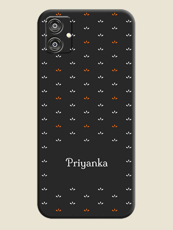 Custom Simple Pattern With Custom Text On Space Black Personalized Soft Matte Phone Covers - Galaxy M04