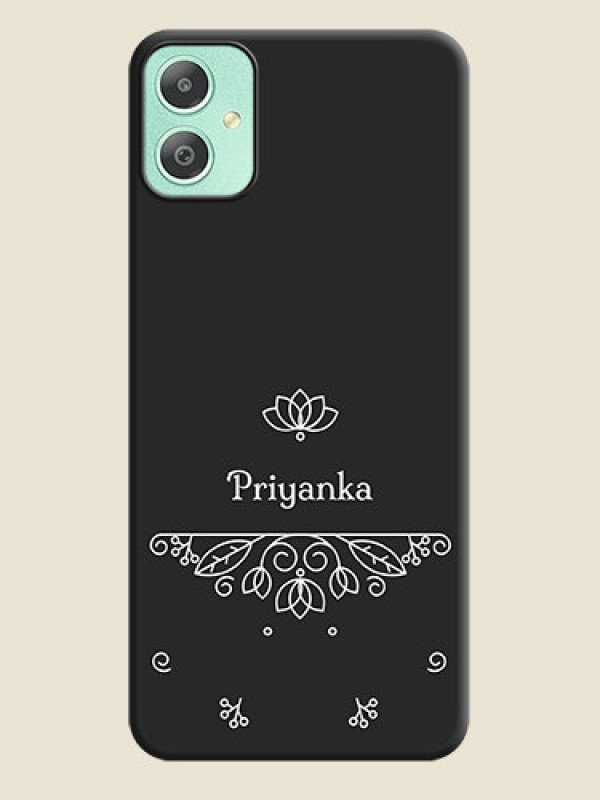 Custom Lotus Garden Custom Text On Space Black Custom Soft Matte Mobile Back Cover - Galaxy M05