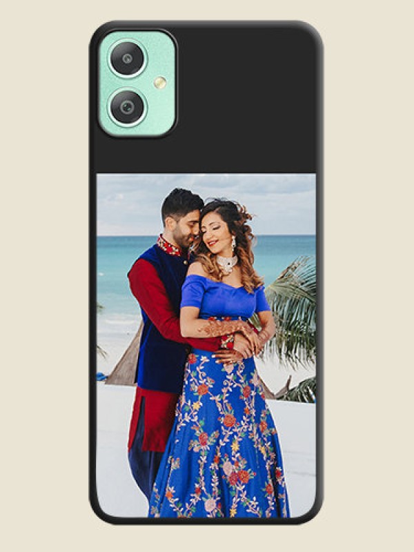 Custom Image Upload With Space Black Color On Custom Soft Matte Mobile Back Cover - Samsung Galaxy M05