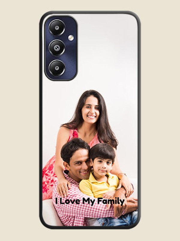 Custom Full Single Pic Upload With Text On Space Black Personalized Soft Matte Phone Covers - Galaxy M14 4G