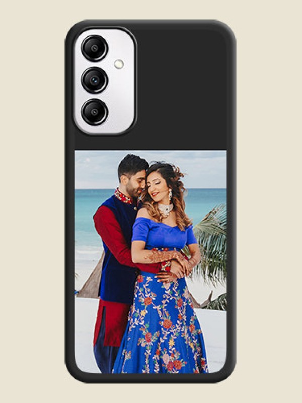 Custom Image Upload With Space Black Color On Custom Soft Matte Mobile Back Cover - Samsung Galaxy M14 5G