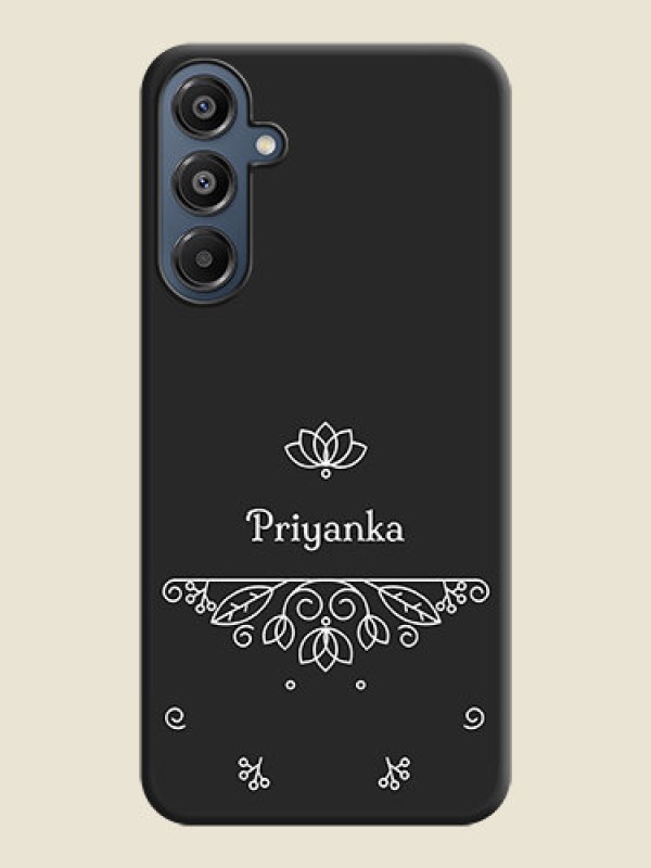 Custom Lotus Garden Custom Text On Space Black Custom Soft Matte Mobile Back Cover - Galaxy M16 5G