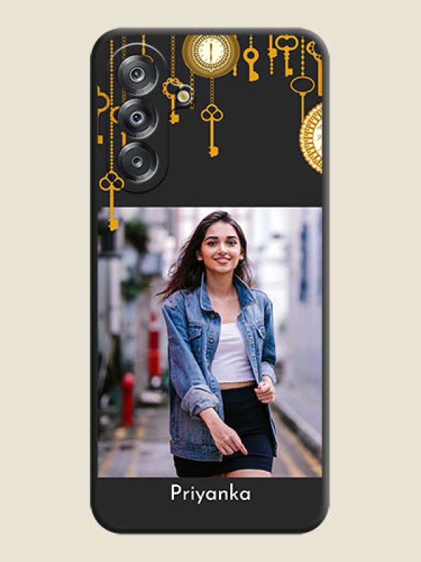 Custom Decorative Design with Text On Space Black Custom Soft Matte Mobile Back Cover - Samsung Galaxy M17 5G
