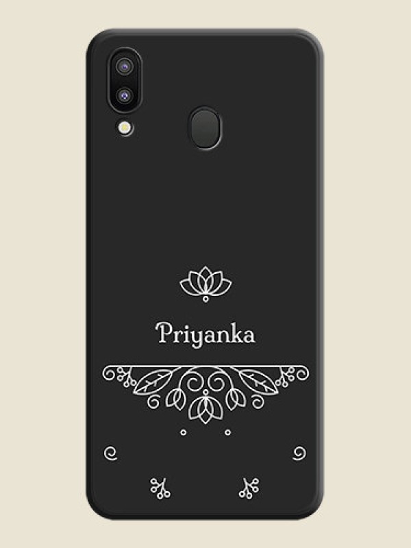 Custom Lotus Garden Custom Text On Space Black Personalized Soft Matte Phone Covers -Samsung Galaxy M20