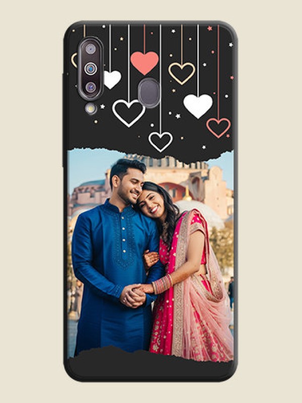 Custom Love Hangings with Splash Wave Picture on Space Black Custom Soft Matte Phone Back Cover - Galaxy M30