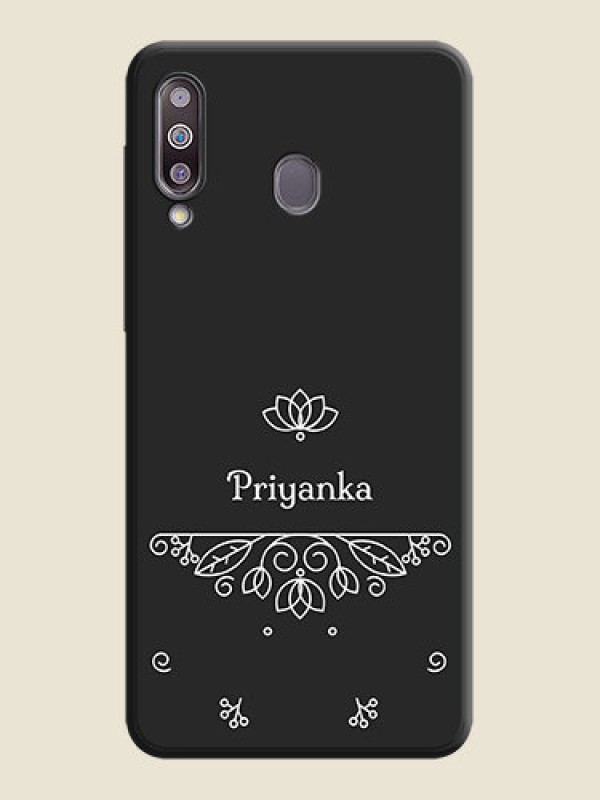 Custom Lotus Garden Custom Text On Space Black Personalized Soft Matte Phone Covers -Samsung Galaxy M30