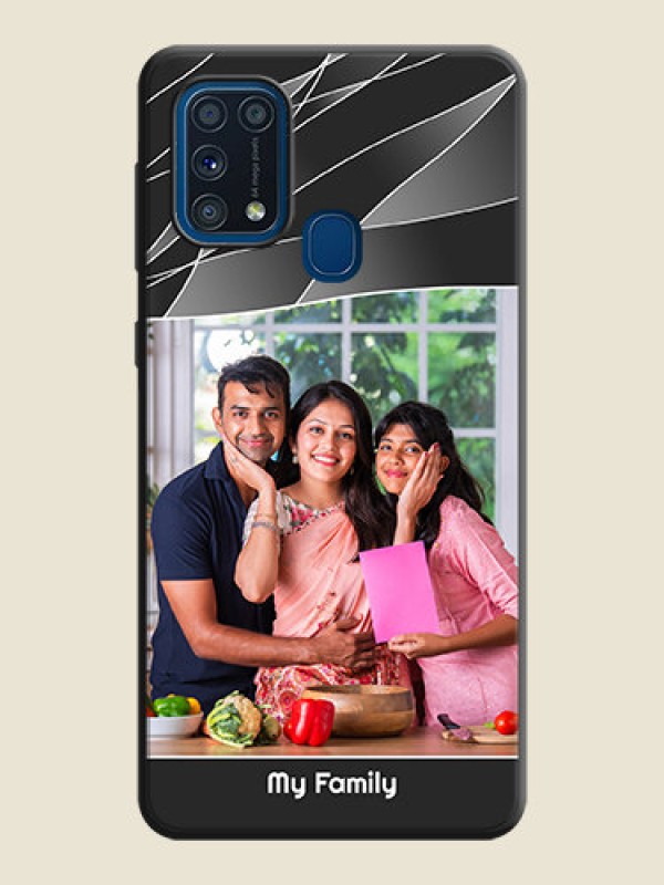 Custom Mixed Wave Lines - Photo on Space Black Soft Matte Mobile Cover - Galaxy M31