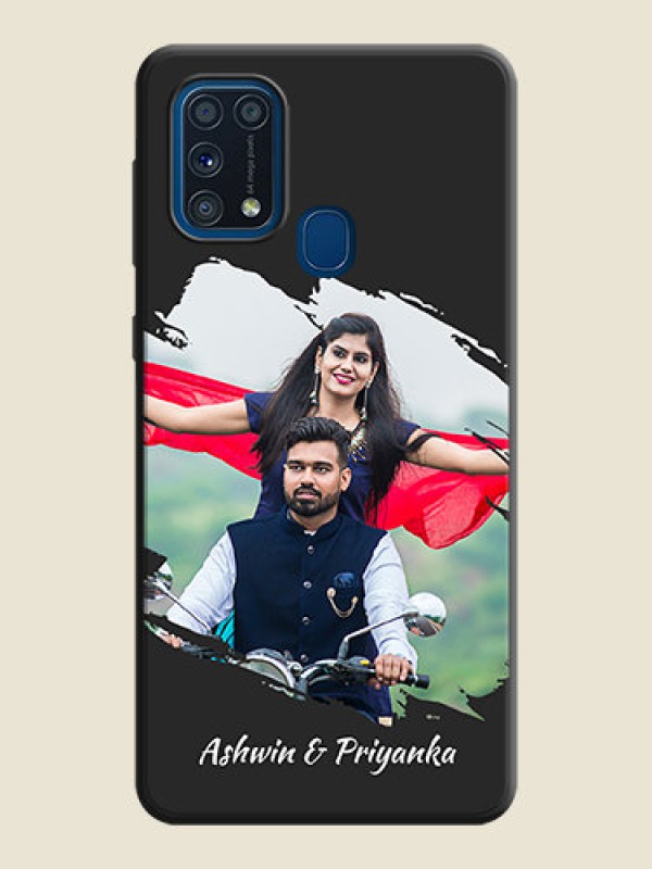 Custom Grunge Brush Strokes - Photo on Space Black Soft Matte Back Cover - Galaxy M31