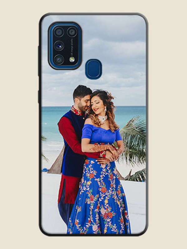 Custom Full Single Pic Upload On Space Black Personalized Soft Matte Phone Covers -Samsung Galaxy M31