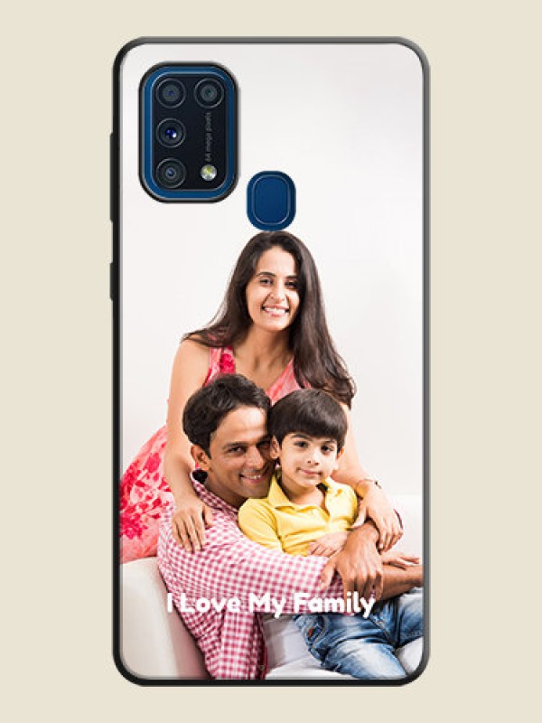 Custom Full Single Pic Upload With Text On Space Black Personalized Soft Matte Phone Covers -Samsung Galaxy M31