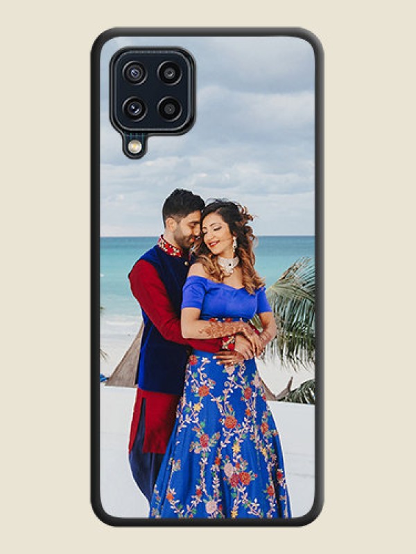 Custom Full Single Pic Upload On Space Black Personalized Soft Matte Phone Covers -Samsung Galaxy M32 4G Prime Edition