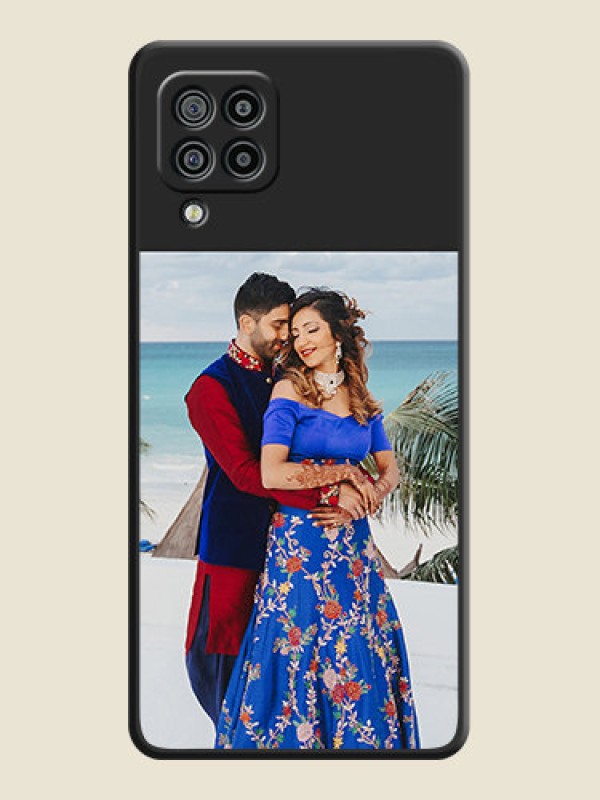 Custom Image Upload With Space Black Color On Custom Soft Matte Mobile Back Cover - Samsung Galaxy M32