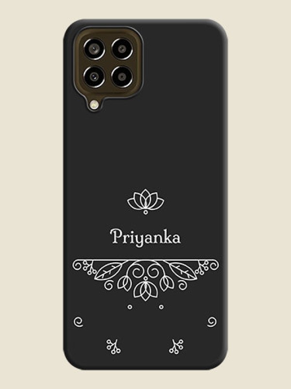 Custom Lotus Garden Custom Text On Space Black Personalized Soft Matte Phone Covers -Samsung Galaxy M33 5G