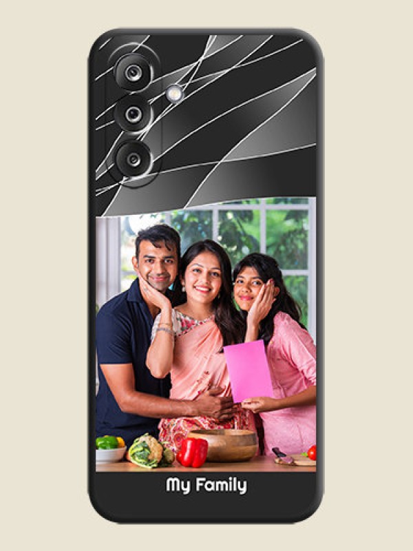 Custom Mixed Wave Lines on Photo On Space Black Custom Soft Matte Mobile Back Cover - Samsung Galaxy M36 5G