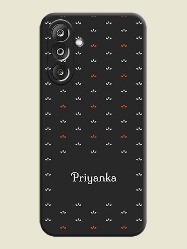 Custom Simple Pattern With Custom Text On Space Black Custom Soft Matte Mobile Back Cover - Samsung Galaxy M36 5G