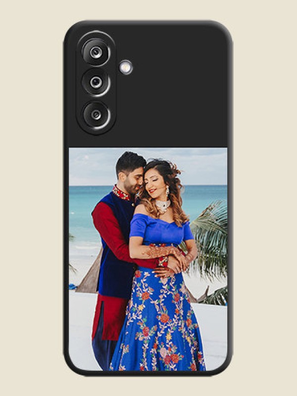 Custom Image Upload With Space Black Color On Custom Soft Matte Mobile Back Cover - Samsung Galaxy M36 5G
