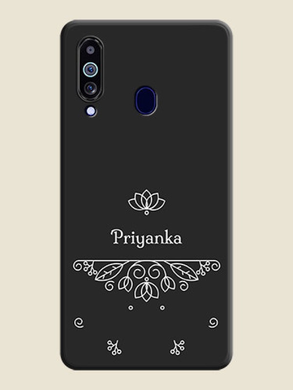 Custom Lotus Garden Custom Text On Space Black Personalized Soft Matte Phone Covers -Samsung Galaxy M40