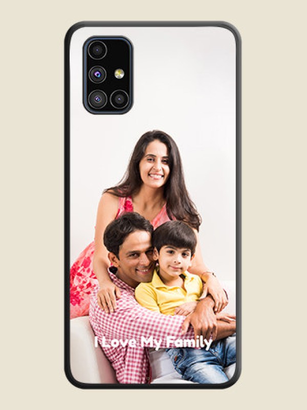 Custom Full Single Pic Upload With Text On Space Black Personalized Soft Matte Phone Covers -Samsung Galaxy M51