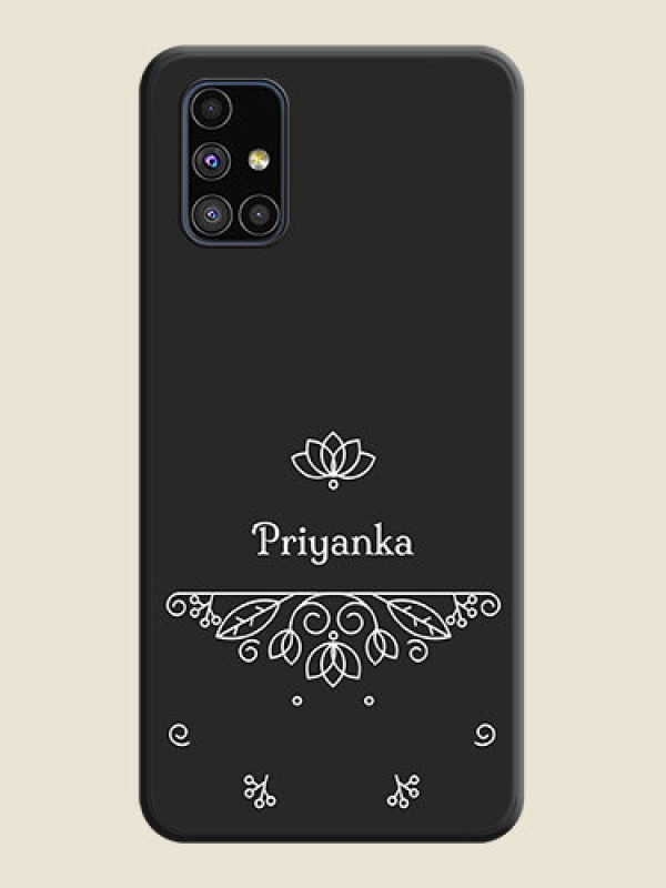 Custom Lotus Garden Custom Text On Space Black Personalized Soft Matte Phone Covers -Samsung Galaxy M51