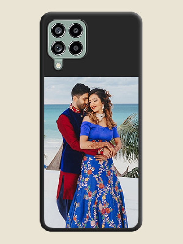 Custom Image Upload With Space Black Color On Custom Soft Matte Mobile Back Cover - Samsung Galaxy M53 5G
