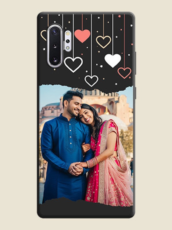 Custom Love Hangings with Splash Wave Picture on Space Black Custom Soft Matte Phone Back Cover - Galaxy Note 10 Plus