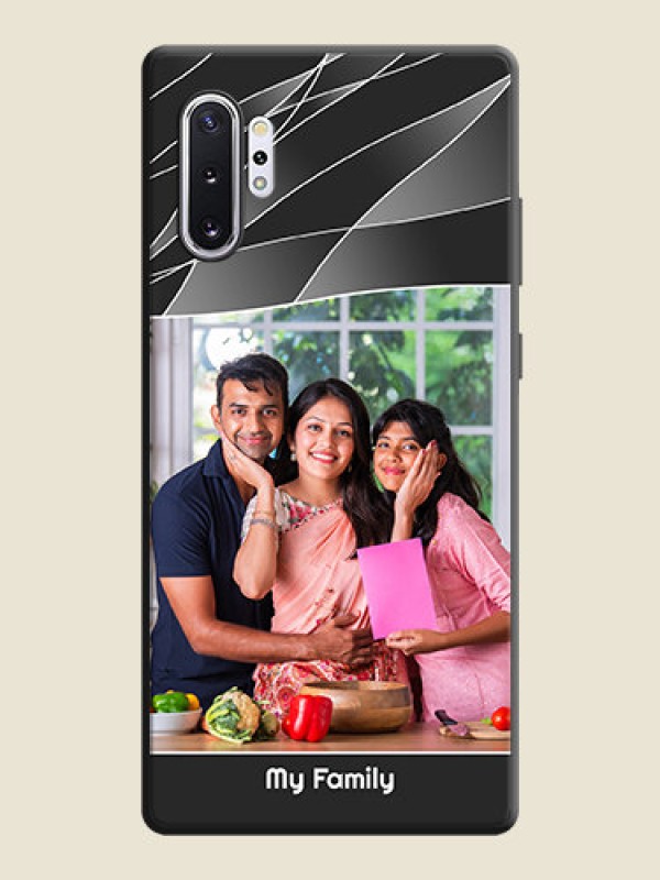 Custom Mixed Wave Lines - Photo on Space Black Soft Matte Mobile Cover - Galaxy Note 10 Plus