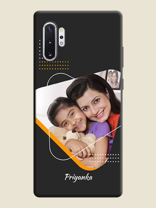 Custom Yellow Triangle - Photo on Space Black Soft Matte Phone Cover - Galaxy Note 10 Plus