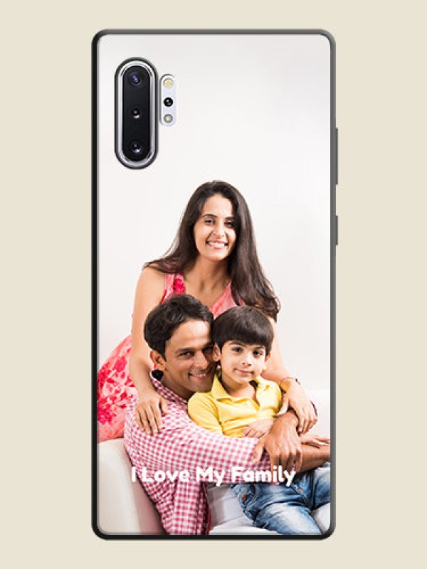 Custom Full Single Pic Upload With Text On Space Black Personalized Soft Matte Phone Covers -Samsung Galaxy Note 10 Plus