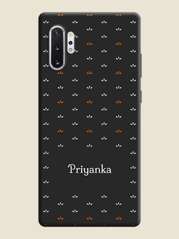 Custom Simple Pattern With Custom Text On Space Black Personalized Soft Matte Phone Covers -Samsung Galaxy Note 10 Plus