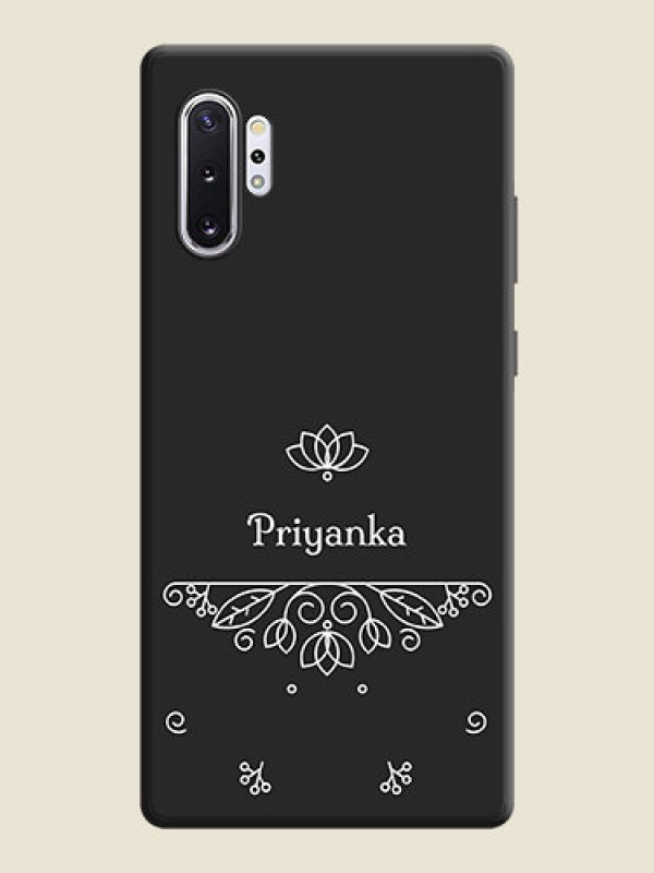 Custom Lotus Garden Custom Text On Space Black Personalized Soft Matte Phone Covers -Samsung Galaxy Note 10 Plus