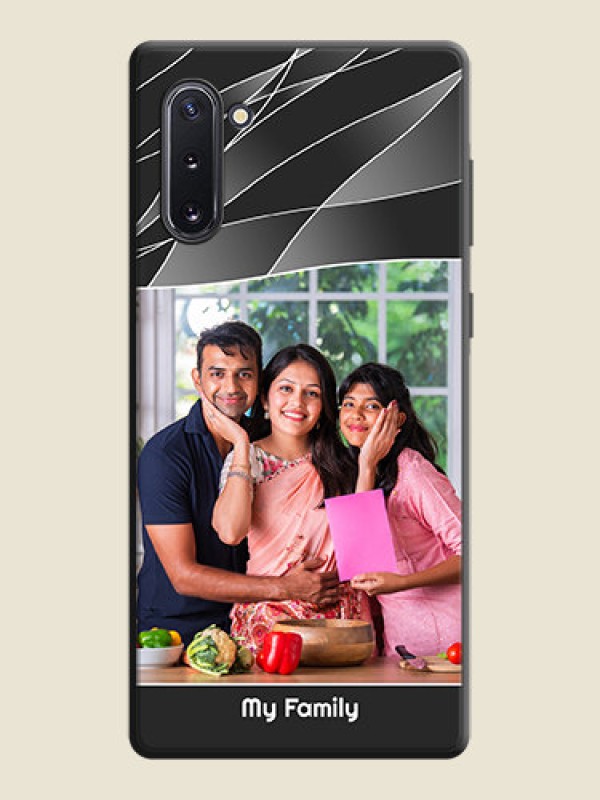 Custom Mixed Wave Lines - Photo on Space Black Soft Matte Mobile Cover - Galaxy Note 10