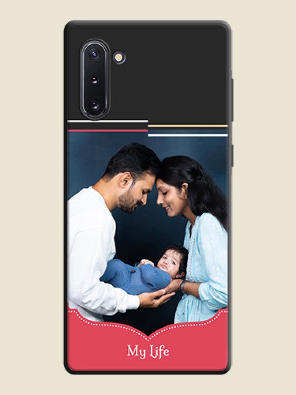 Custom Classic Plain Design with Name - Photo on Space Black Soft Matte Phone Cover - Galaxy Note 10