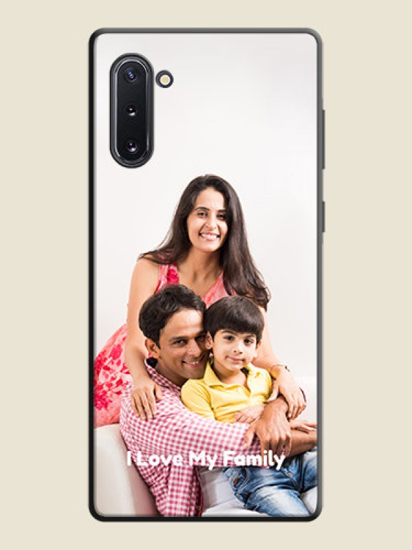 Custom Full Single Pic Upload With Text On Space Black Personalized Soft Matte Phone Covers -Samsung Galaxy Note 10