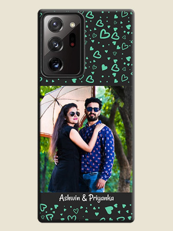 Custom Sea Green Indefinite Love Pattern - Photo on Space Black Soft Matte Mobile Cover - Galaxy Note 20 Ultra