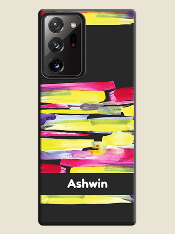 Custom Brush Coloured on Space Black Personalized Soft Matte Phone Covers - Galaxy Note 20 Ultra