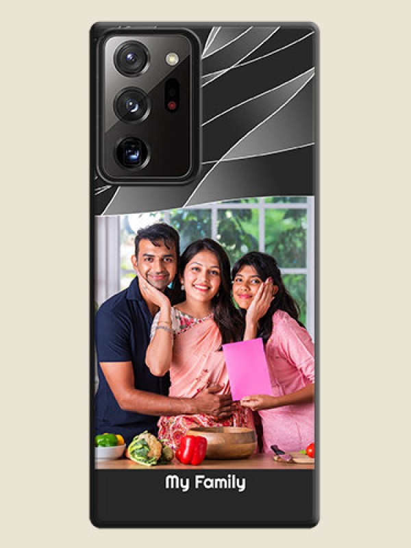Custom Mixed Wave Lines - Photo on Space Black Soft Matte Mobile Cover - Galaxy Note 20 Ultra