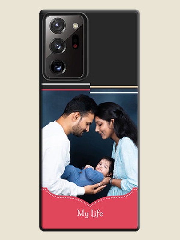 Custom Classic Plain Design with Name - Photo on Space Black Soft Matte Phone Cover - Galaxy Note 20 Ultra