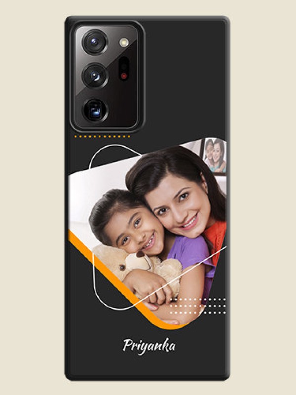 Custom Yellow Triangle - Photo on Space Black Soft Matte Phone Cover - Galaxy Note 20 Ultra