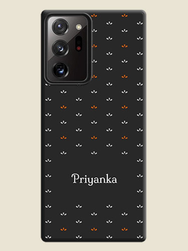Custom Simple Pattern With Custom Text On Space Black Personalized Soft Matte Phone Covers -Samsung Galaxy Note 20 Ultra