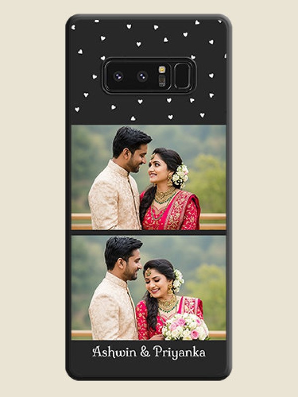Custom Miniature Love Symbols with Name on Space Black Custom Soft Matte Back Cover - Galaxy Note 8