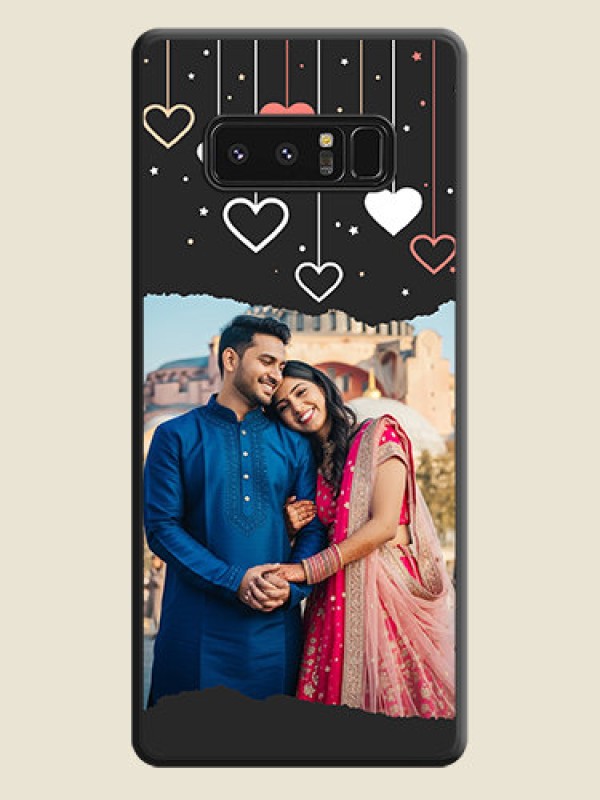 Custom Love Hangings with Splash Wave Picture on Space Black Custom Soft Matte Phone Back Cover - Galaxy Note 8