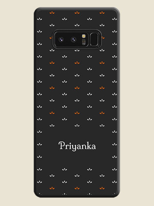 Custom Simple Pattern With Custom Text On Space Black Personalized Soft Matte Phone Covers -Samsung Galaxy Note 8