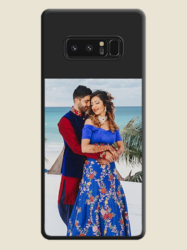 Custom Image Upload With Space Black Color On Custom Soft Matte Mobile Back Cover - Samsung Galaxy Note 8