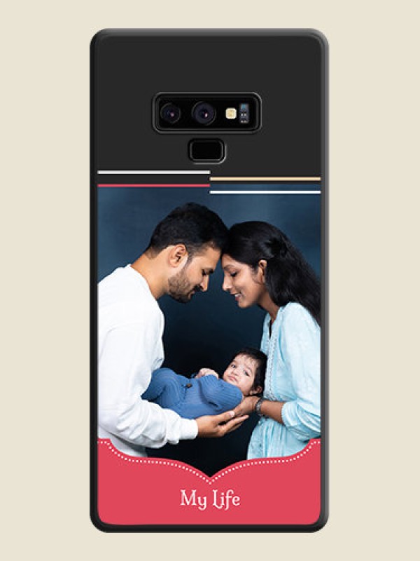 Custom Classic Plain Design with Name on Photo on Space Black Soft Matte Phone Cover - Galaxy Note 9