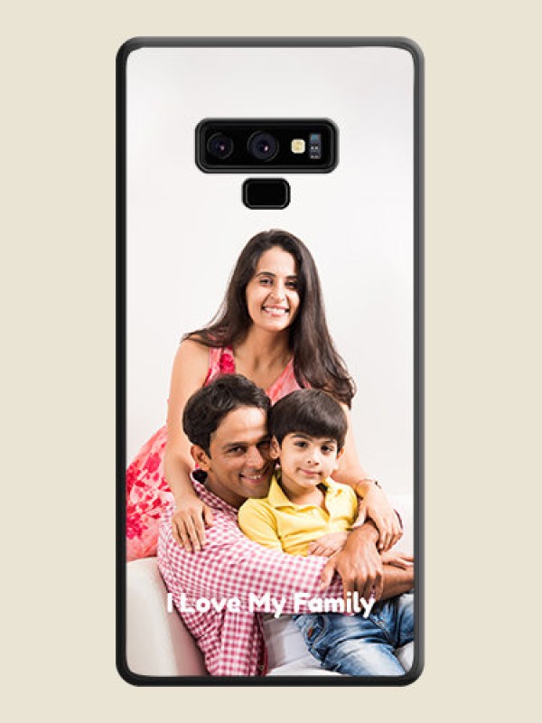 Custom Full Single Pic Upload With Text On Space Black Personalized Soft Matte Phone Covers -Samsung Galaxy Note 9