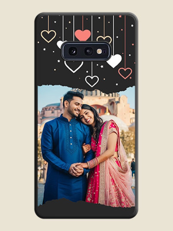 Custom Love Hangings with Splash Wave Picture on Space Black Custom Soft Matte Phone Back Cover - Galaxy S10E