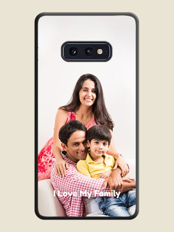 Custom Full Single Pic Upload With Text On Space Black Personalized Soft Matte Phone Covers -Samsung Galaxy S10 E