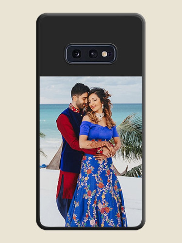 Custom Image Upload With Space Black Color On Custom Soft Matte Mobile Back Cover - Samsung Galaxy S10 E