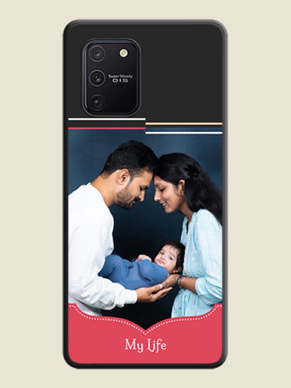 Custom Classic Plain Design with Name on Photo on Space Black Soft Matte Phone Cover - Galaxy S10 Lite